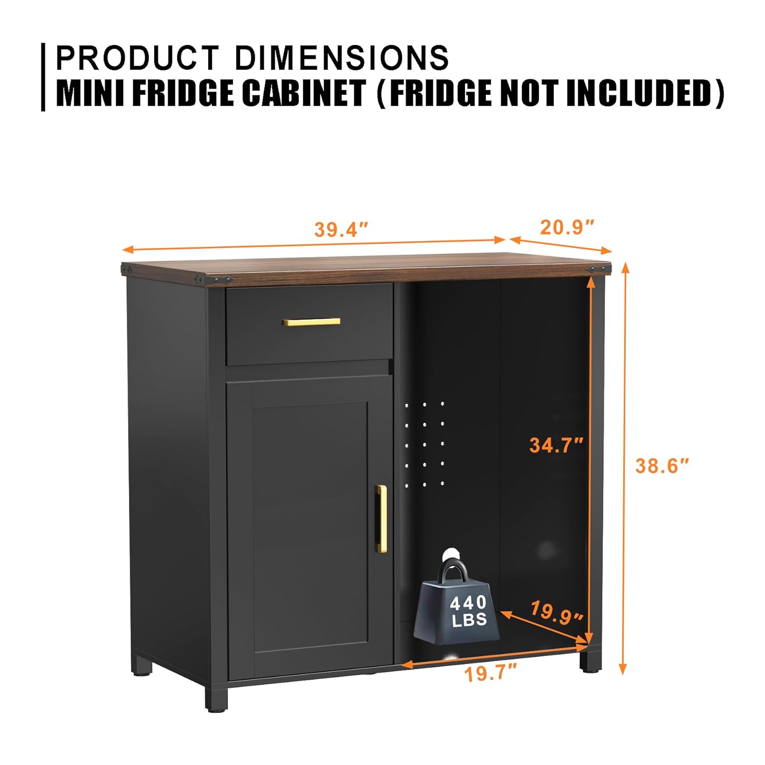 Coffee Bar Cabinet with Mini F – Home Bar And Fridge recenzja i cena