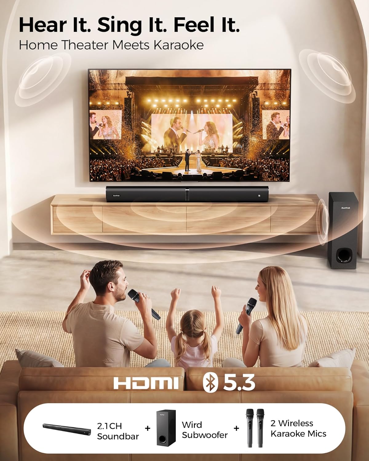 Soundbar with Subwoofer for TV – Home Bar And Theater recenzja i cena