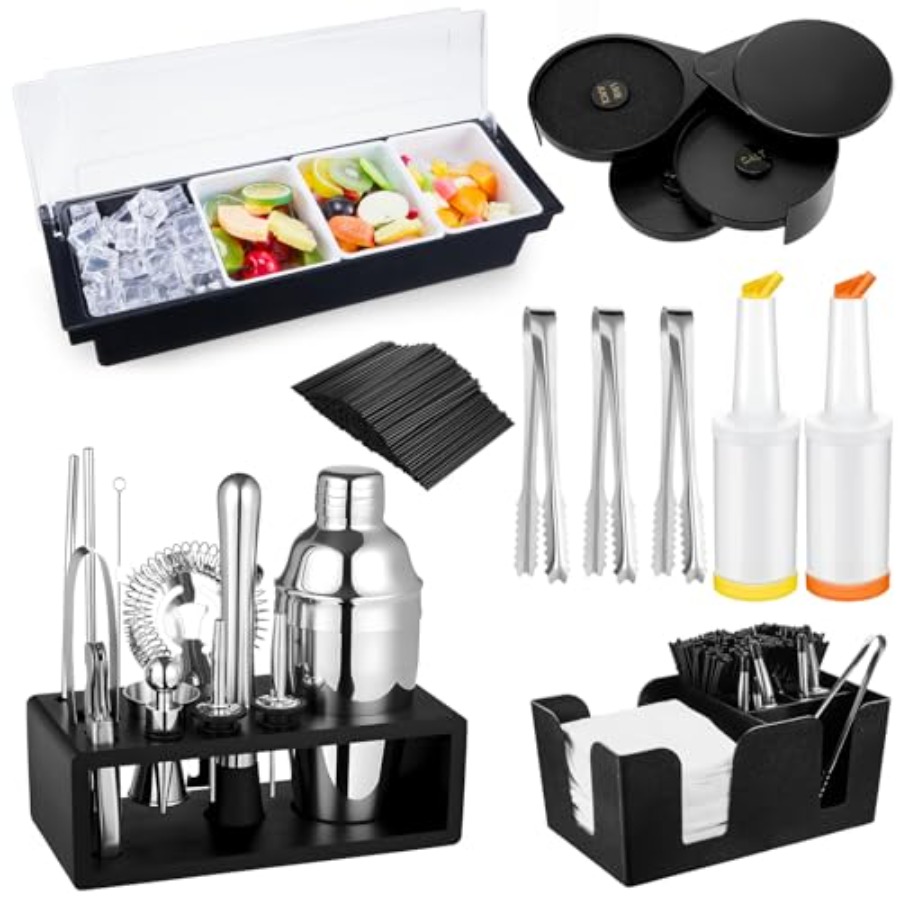 23 Pcs Bartender Supplies Kit  – Garnish Tray Set recenzja i cena