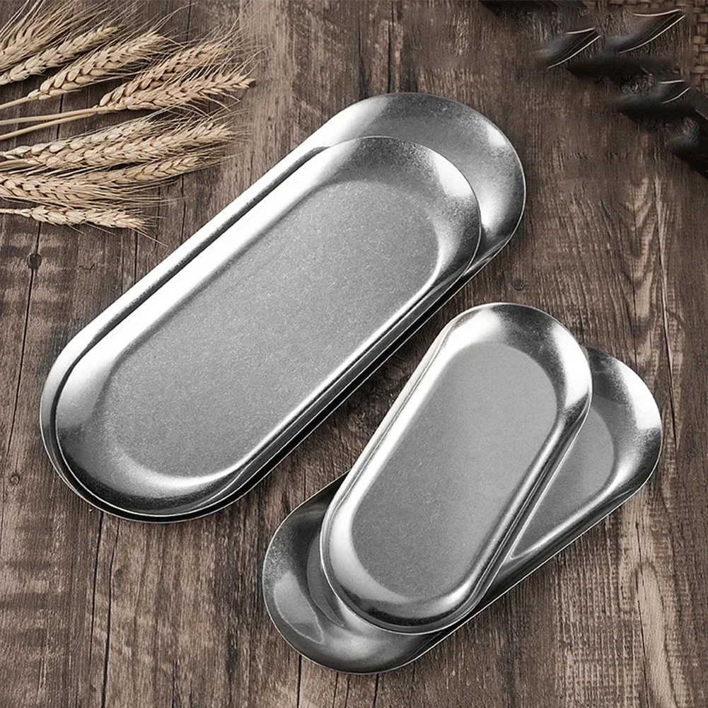 Stainless Steel Tray Oval Tray – Garnish Tray Set recenzja i cena