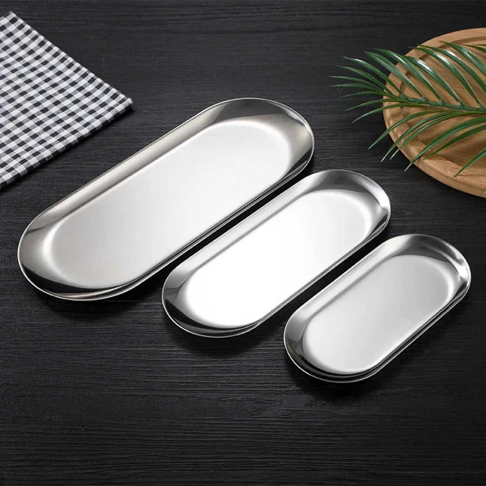 Stainless Steel Tray Oval Tray – Garnish Tray Set recenzja i cena