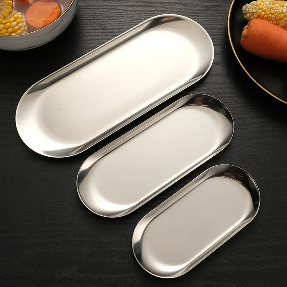Stainless Steel Tray Oval Tray – Garnish Tray Set recenzja i cena