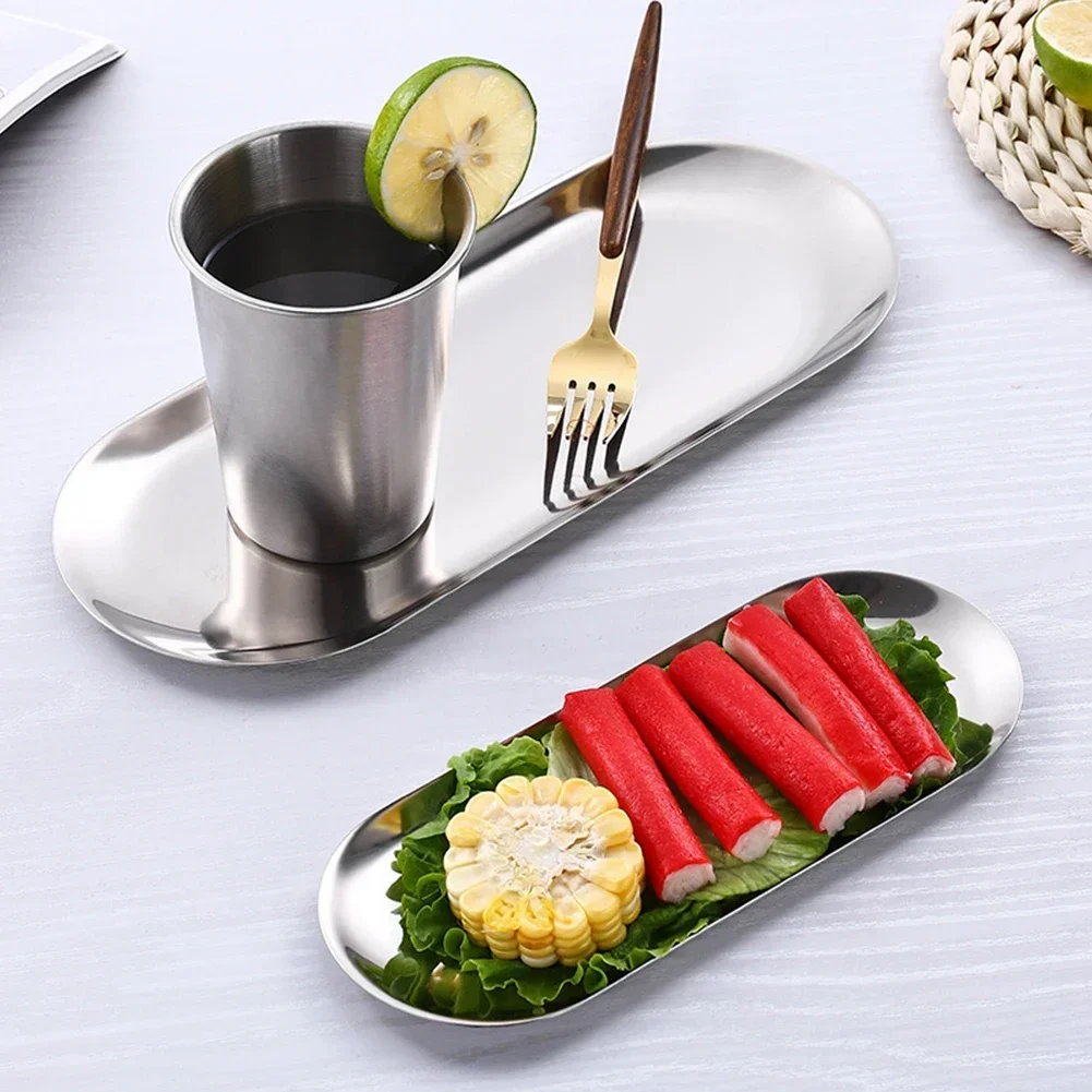 Stainless Steel Tray Oval Tray – Garnish Tray Set recenzja i cena
