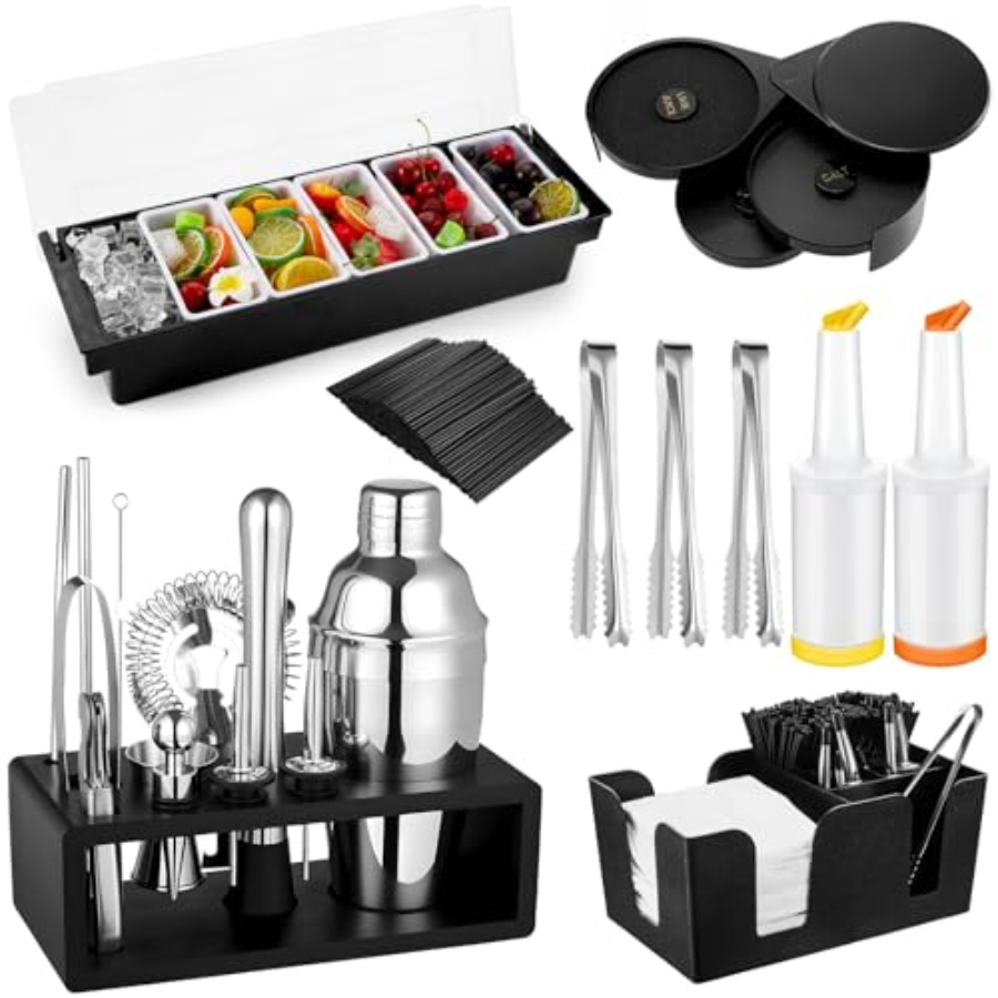 23 Pcs Bartender Supplies Kit  – Garnish Tray Set recenzja i cena