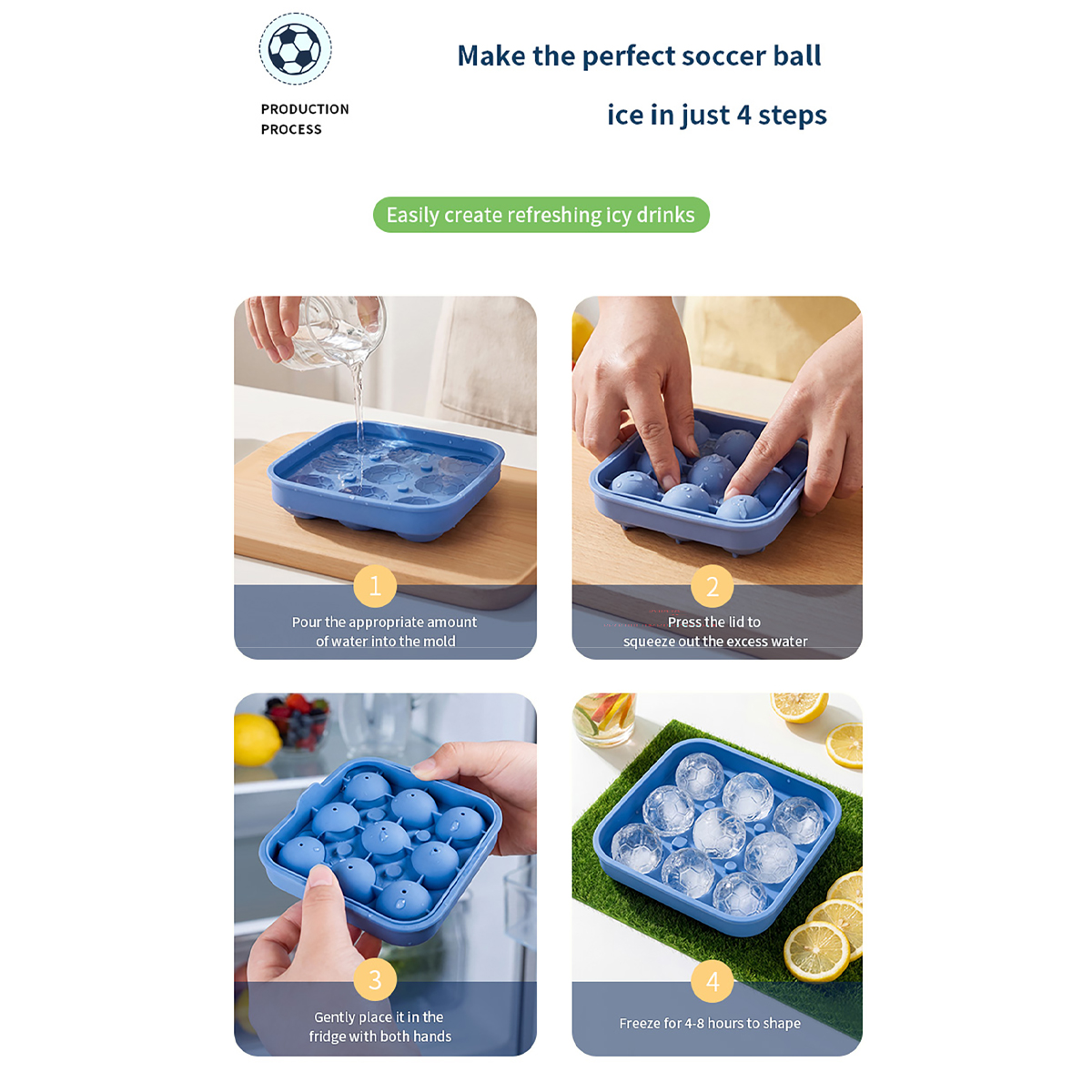 1Pcs Football-Themed Silicone  – Ice Mold Sphere recenzja i cena