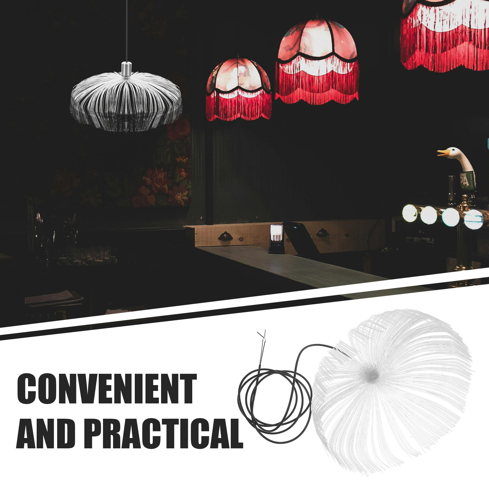 LED Fiber Optic Jellyfish Ceil – Home Bar And Theater recenzja i cena