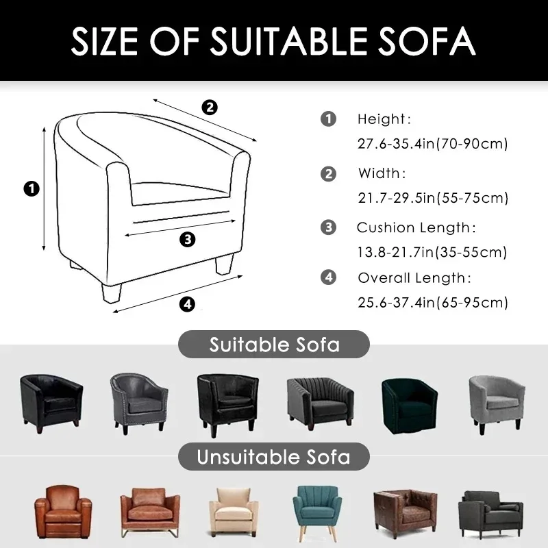 Elastic Club Chair Cover Jacqu – Home Bar Lounge recenzja i cena