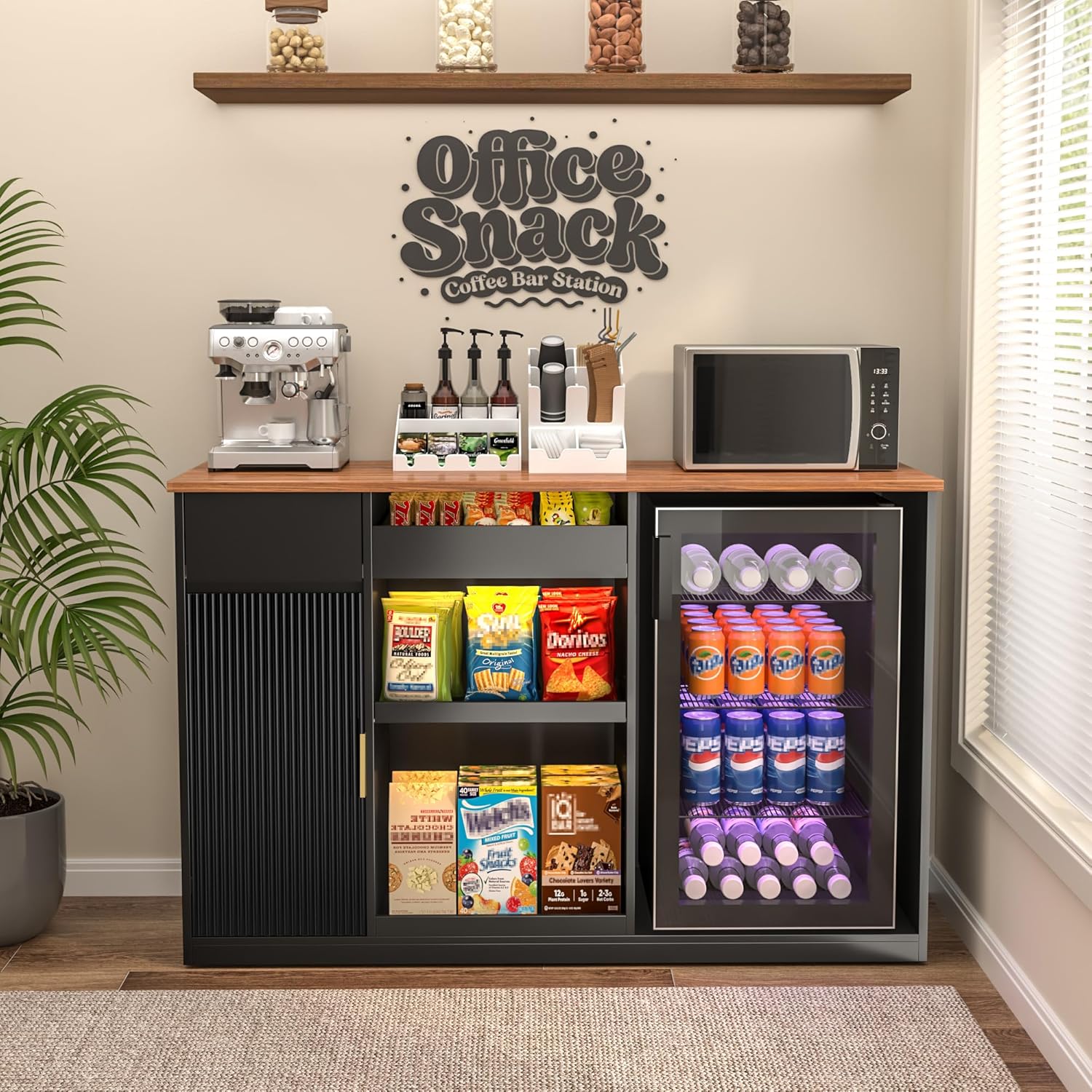 Snack Bar Cabinet with Fridge  – Home Bar And Fridge recenzja i cena