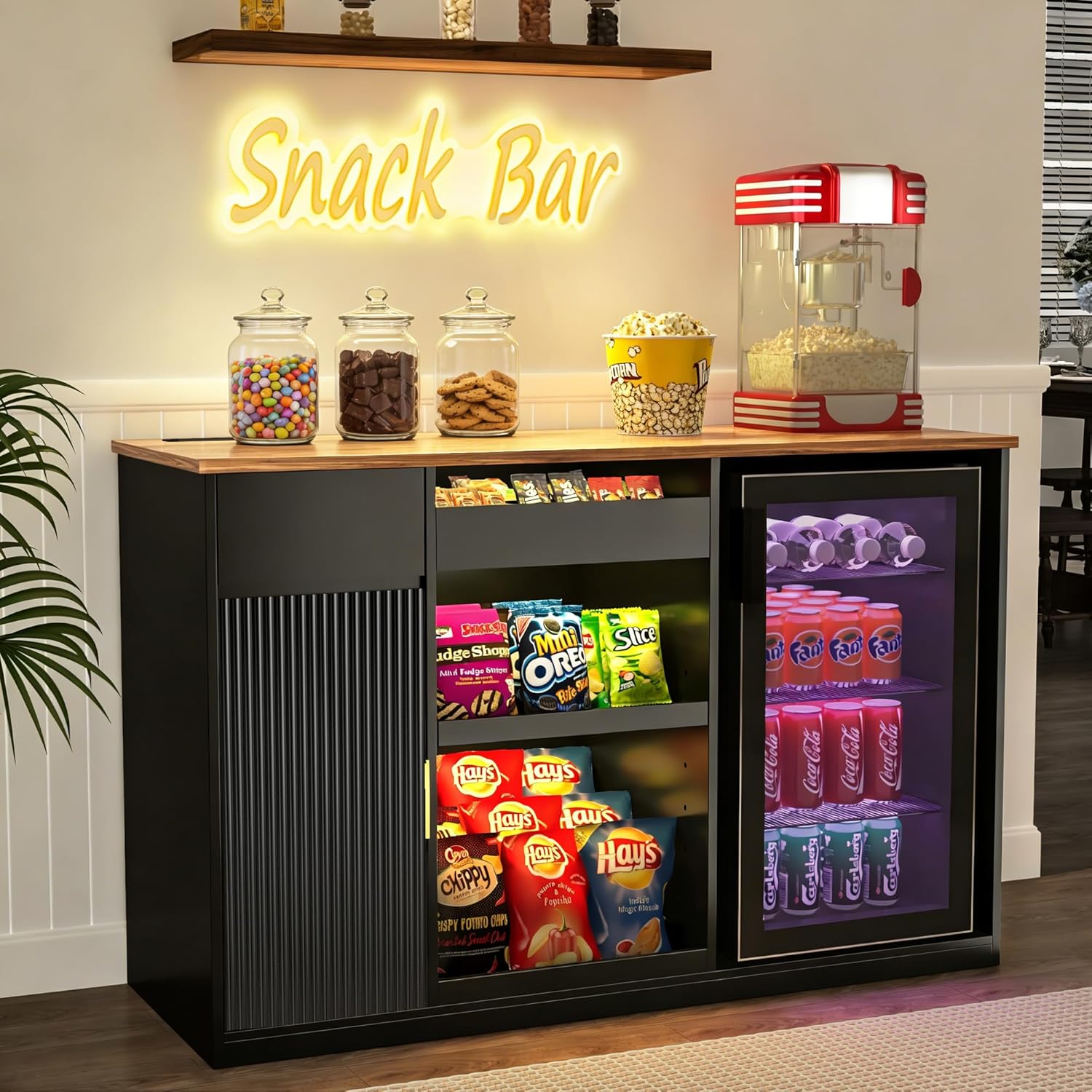 Snack Bar Cabinet with Fridge  – Home Bar And Fridge recenzja i cena
