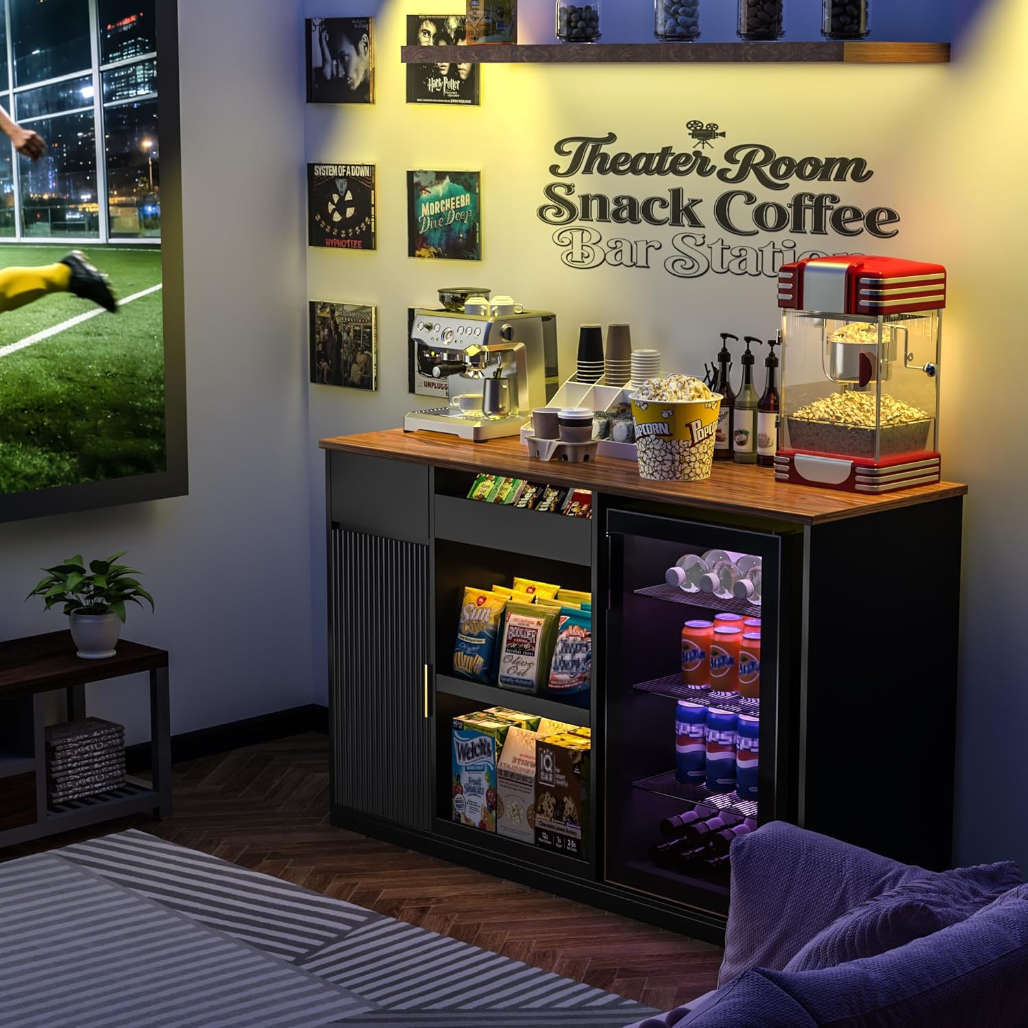 Snack Bar Cabinet with Fridge  – Home Bar And Fridge recenzja i cena