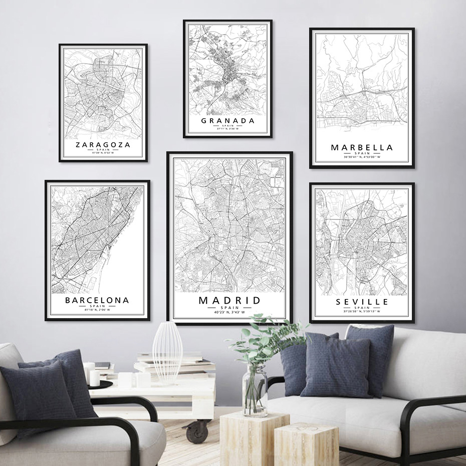 Minimalist Black White Spain C – Home Barcelona recenzja i cena