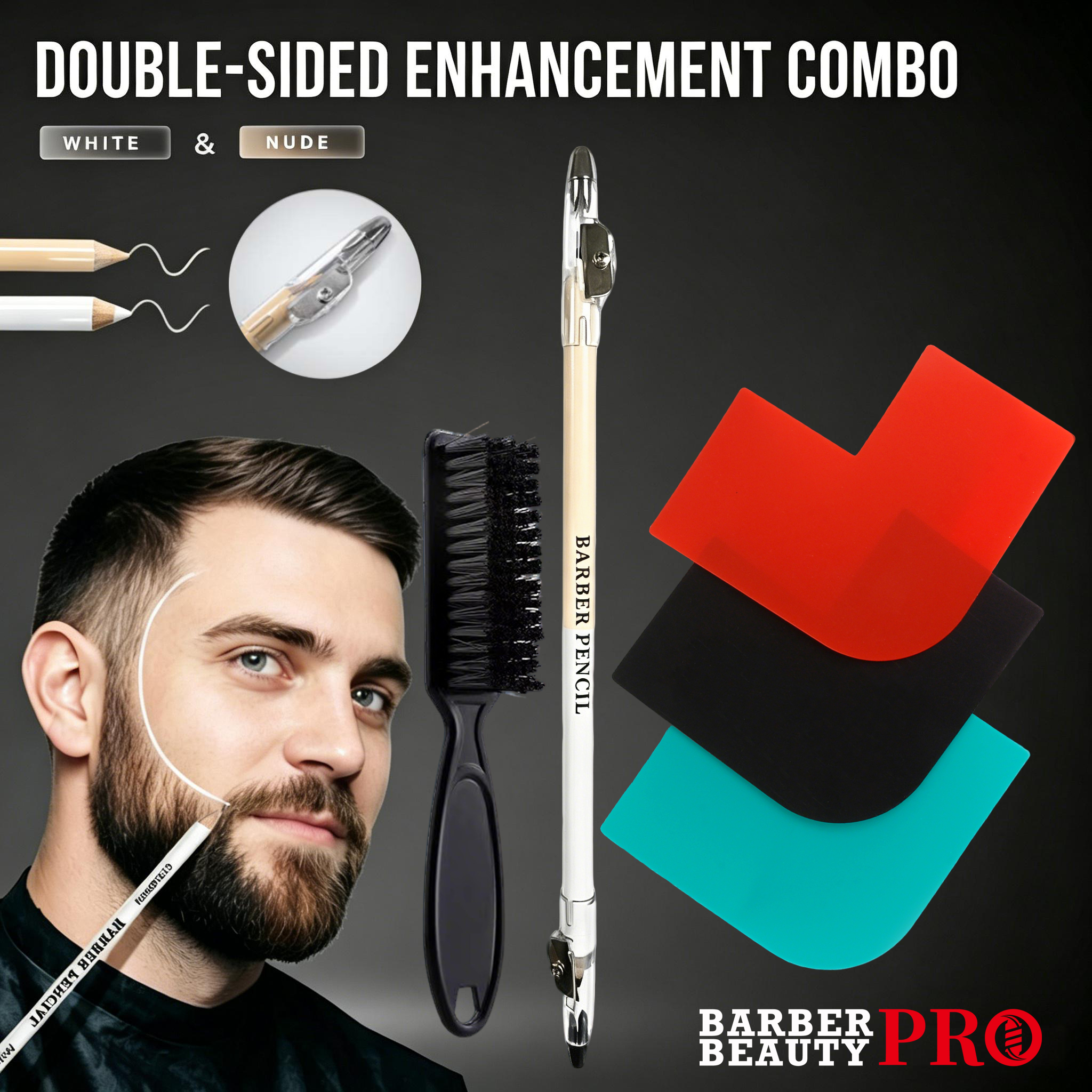 3Pcs Double-sided Barber Beard – Home Barber recenzja i cena