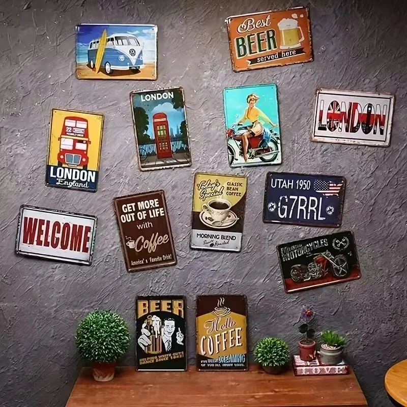 Vintage Iron Wall Sign Flat Me – Home Bar Word recenzja i cena