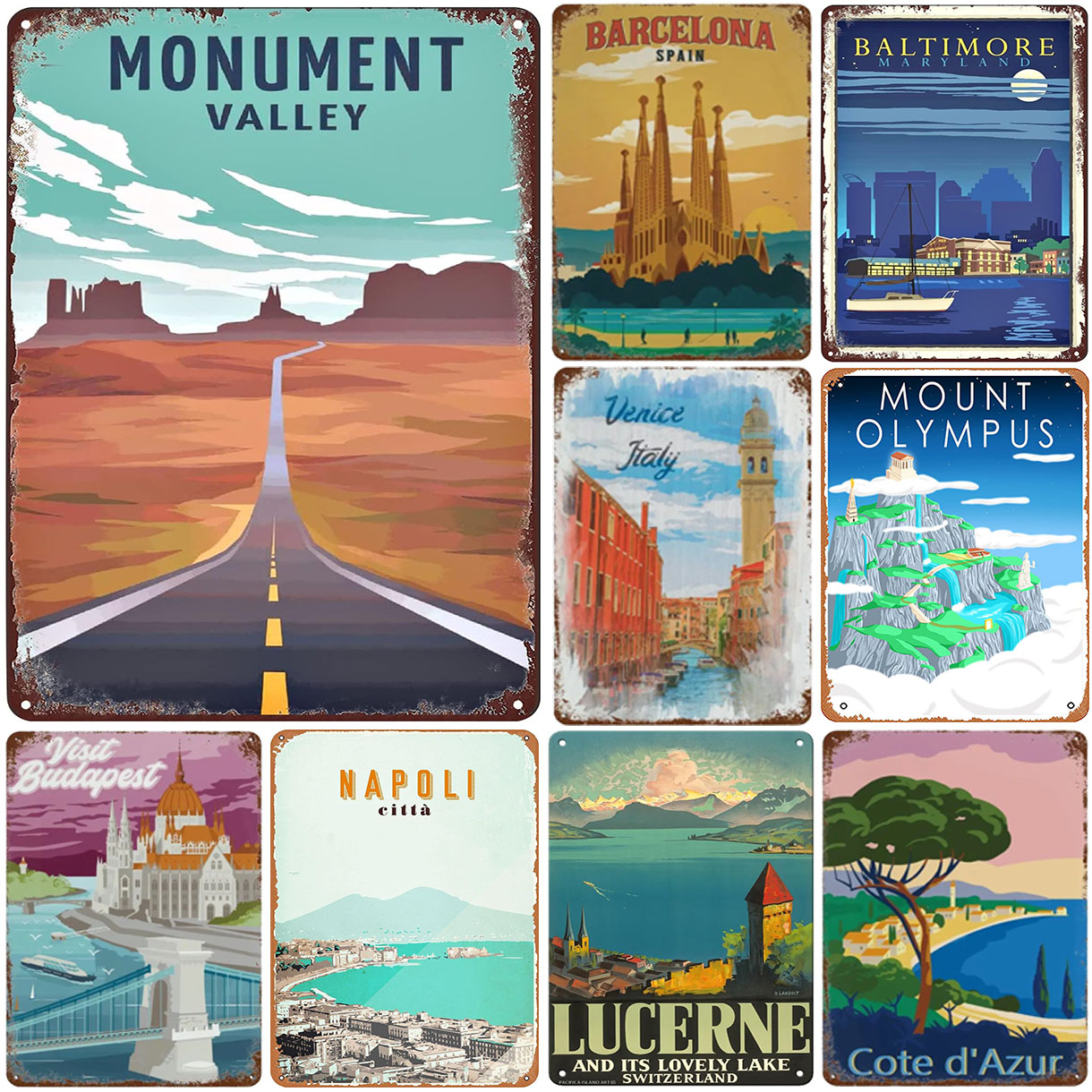 Vintage Travel Metal Sign Retr – Home Barcelona recenzja i cena